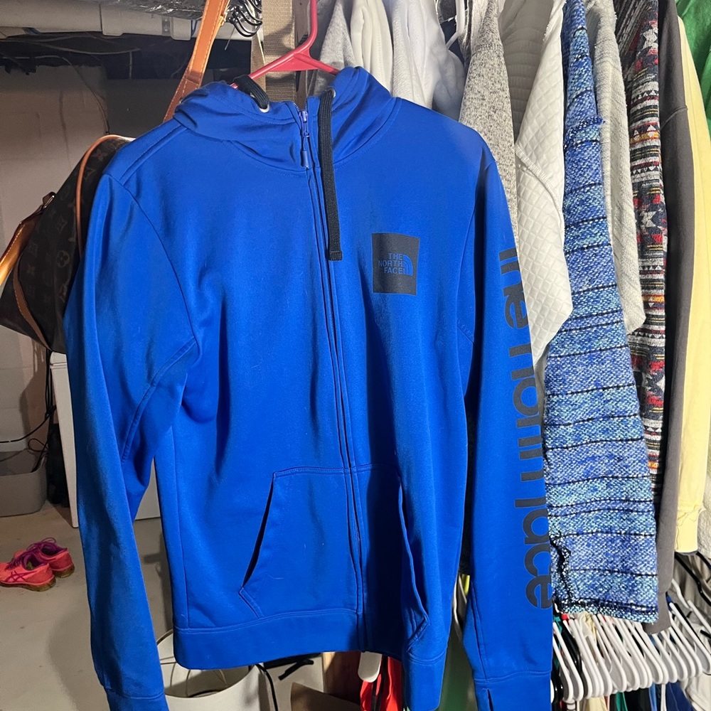 The North Face Men's Zip-Up Sweater in Vibrant Blue